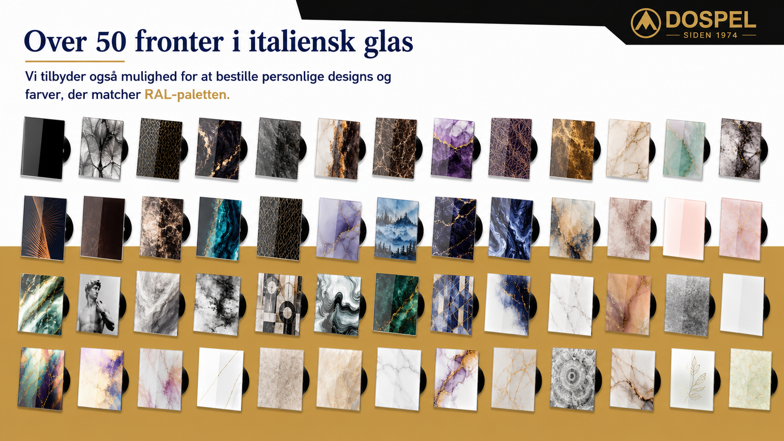 Italienske glasfacader kollektion banner